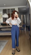 Massm. Bel Latikli Tensel Pantolon Indigo 