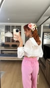 Massm. Bel Latikli Tensel Pantolon Pembe 
