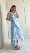 Mavi Helen Astarlı Elbise