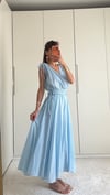 Mavi Helen Astarlı Elbise