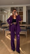 MÜRDÜM MORU OVERSIZE CEKET PİLE DETAY PALAZZO OVERSİZE CEKET TAKIM ELBİSE
