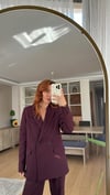 MÜRDÜM  PİLE DETAY PALAZZO PANTOLON  OVERSİZE  ASTARLI CEKET TAKIM ELBİSE 
