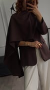 Pelerin Detaylı Blazer Kahve 
