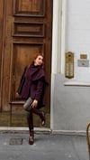 Pelerin Detaylı Blazer Mürdüm