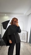 Pelerin Detaylı Blazer Siyah 