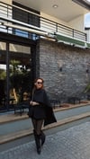Pelerin Detaylı Blazer Siyah 