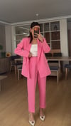PEMBE  HAVUÇ PANTOLON CEKET TAKIM ELBİSE
