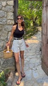 Puantiyeli Şort Beyaz 