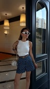 Puantiyeli Şort Lacivert 