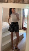 Puantiyeli Şort Siyah