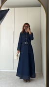 ROSA DİKİŞ DETAYLI DENIM ELBİSE 
