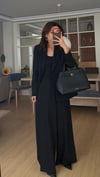 Siyah Bel Lastikli Pantolon Blazer Ceket Takım Elbise 