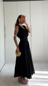 Siyah  Helen Astarlı Elbise