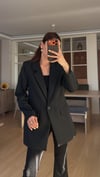 Siyah Tek Düğme Astarlı Blazer