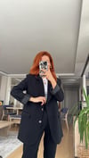 SİYAH TENSEL KUMAŞ ASTARLI CEKET TAKIM ELBİSE