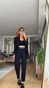 SİYAH TENSEL KUMAŞ ASTARLI CEKET TAKIM ELBİSE