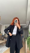 SİYAH TENSEL KUMAŞ ASTARLI CEKET TAKIM ELBİSE