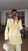 SOFT SARI ZRA HAVUÇ  PANTOLON ASTARLI CEKET TAKIM