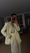SOFT SARI ZRA HAVUÇ  PANTOLON ASTARLI CEKET TAKIM