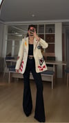 Taş Nakışlı Yazılı Tasarım Astarlı Blazer