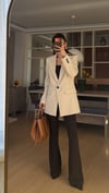Taş Tek Düğme Astarlı Blazer