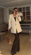 Taş Tek Düğme Astarlı Blazer