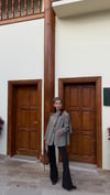 V Yaka Atkılı Blazer 