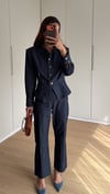 Vatkalı Çıtçıtlı  Ceket Pantolon Denim Takım
