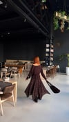 Velvet Bloom Asimetrik Kahve Şifon Etek