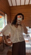 Vintage Dantelli Beyaz Gömlek 