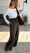 Yeni Kahve Bel Lastik Pantolon 