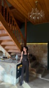 Yüksek Bel Kemerli Toplayıcı Pantolon Kahve 
