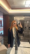 Yün Efekt  Blazer Ceket Lacivert 