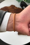 Çapa Figürlü Hakiki Deri Handmade Erkek Bileklik