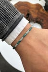 Dogal Taşlı Ayarlanabilir Unisex Bileklik