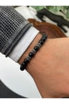 Dogal Zirkon Taşlı Ayarlanabilir Unisex Bileklik