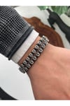 Dogal Zirkon Taşlı Ayarlanabilir Unisex Bileklik