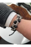 Dogal Zirkon Taşlı Ayarlanabilir Unisex Bileklik