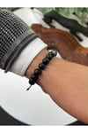 Dogal Zirkon Taşlı Ayarlanabilir Unisex Bileklik