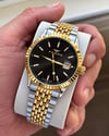 Ferro Italian Design Erkek Saati Tırtıklı Bezel Gold Gümüş Kol Saati