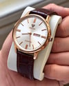 Fiesta Elegante Erkek Saati Çift Takvimli Beyaz Kadran Rose Gold Kasa