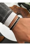 Özel Tasarım Hematit Taşlı Ayarlanabilir Unisex Bileklik