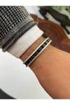 Özel Tasarım Hematit Taşlı Ayarlanabilir Unisex Bileklik