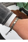 Özel Tasarım Zirkon Hematit Taşlı Ayarlanabilir Unisex Bileklik