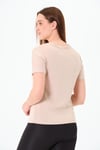  Sortie Collection218 - Modal  V  Yaka Tshirt Bej