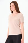  Sortie Collection218 - Modal  V  Yaka Tshirt Bej
