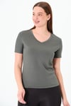  Sortie Collection218 - Modal  V  Yaka Tshirt Haki