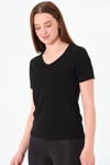  Sortie Collection218 - Modal  V  Yaka Tshirt Siyah