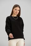 Sortie CollectionBİS.YAKA BASİC ÜÇ İPLİK SWEAT Siyah