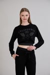 Sortie CollectionCalifornia Baskılı Crop Siyah